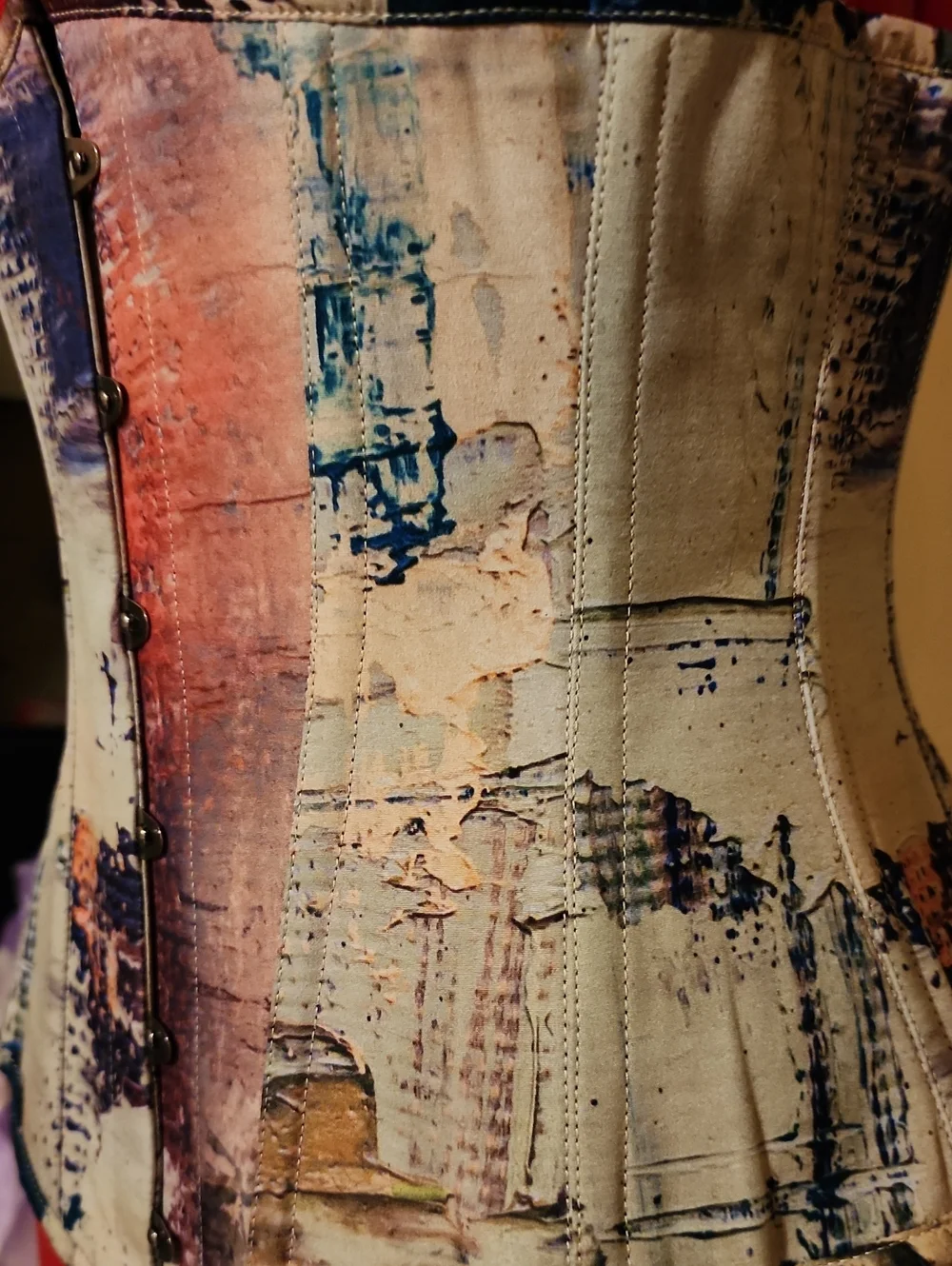 Corset Story Abstract Art Multi Color Underbust Corset – Brand New – Size 30